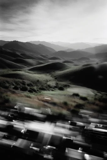 Spectral Noir Motion style reference image — high-contrast black and white photography