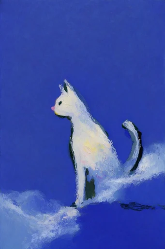 Cobalt Ethereal Minimalism style reference image — high contrast