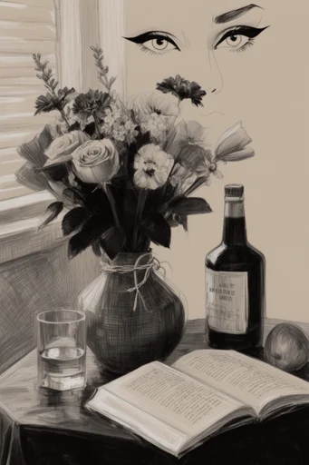 Graphic Noir Anime style reference image — high contrast ink