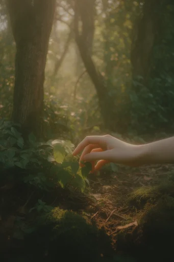 Mystical Folklore Dreamscape style reference image — misty forest atmosphere