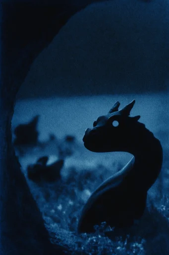 Cinematic Nocturnal Introspection style reference image — low-key lighting