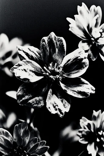 Gritty Monochromatic Noir style reference image — surreal noir