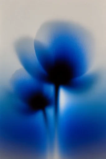 Ethereal Cobalt Minimalism style reference image — luminous light energy