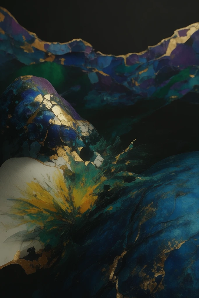 Celestial Gilded Surrealism style AI image example 2