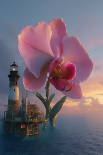 Ethereal Surrealist Landscapes style reference image — lush nature integration