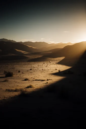 Cinematic Volumetric Chiaroscuro style reference image — volumetric golden light