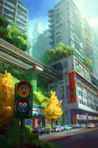 Vibrant Solar Wilderness style reference image — solarpunk aesthetic