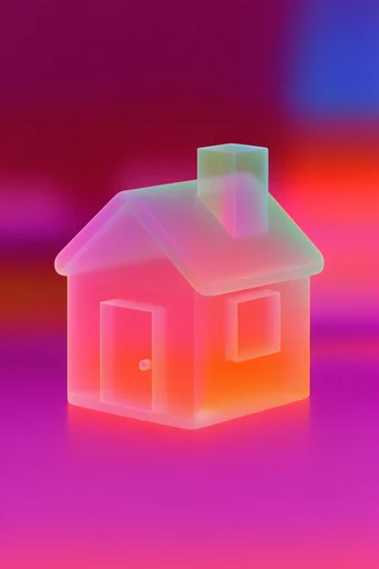 Luminous Chromatic Morphism style reference image — 3D neomorphic geometry