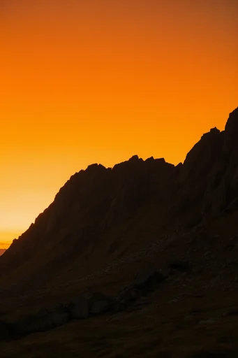 Cinematic Amber Silhouette style reference image — high-contrast silhouette