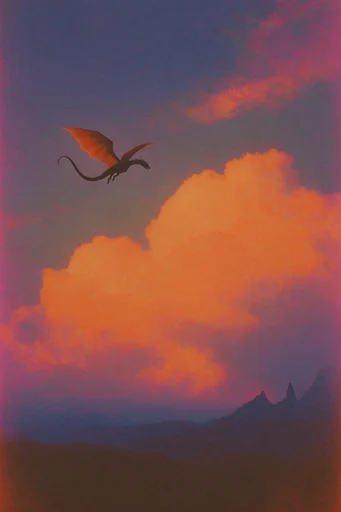 Analog Mythic Glow style reference image — mystical twilight