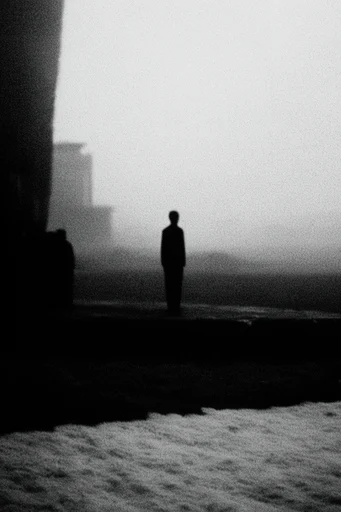 Stark Monochromatic Surrealism style reference image — monochromatic noir