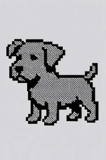 Retro Digital Dither style reference image — lo-fi digital glitch
