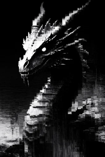Brutalist Glitch Noir style reference image — digital decay