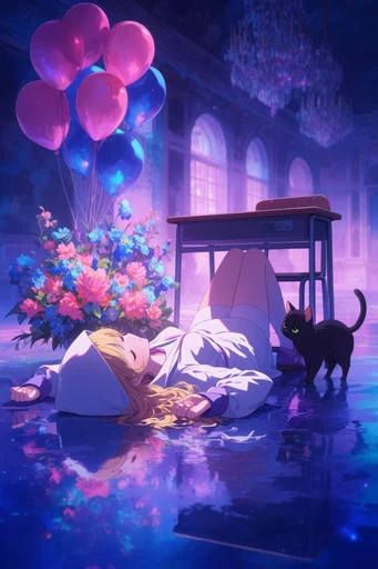 Vibrant Anime Dreamscapes style reference image — saturated color palette