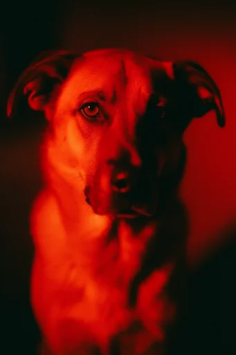 Cinematic Crimson Noir style reference image — analog film aesthetic