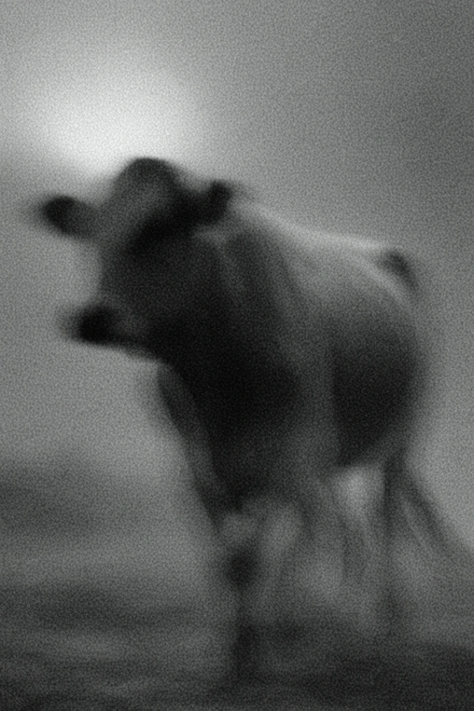 Ethereal Monochrome Noir style AI image example 3