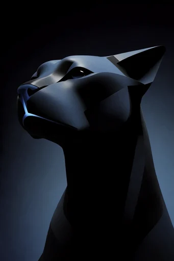 Cobalt Noir Minimalist style AI image example 3
