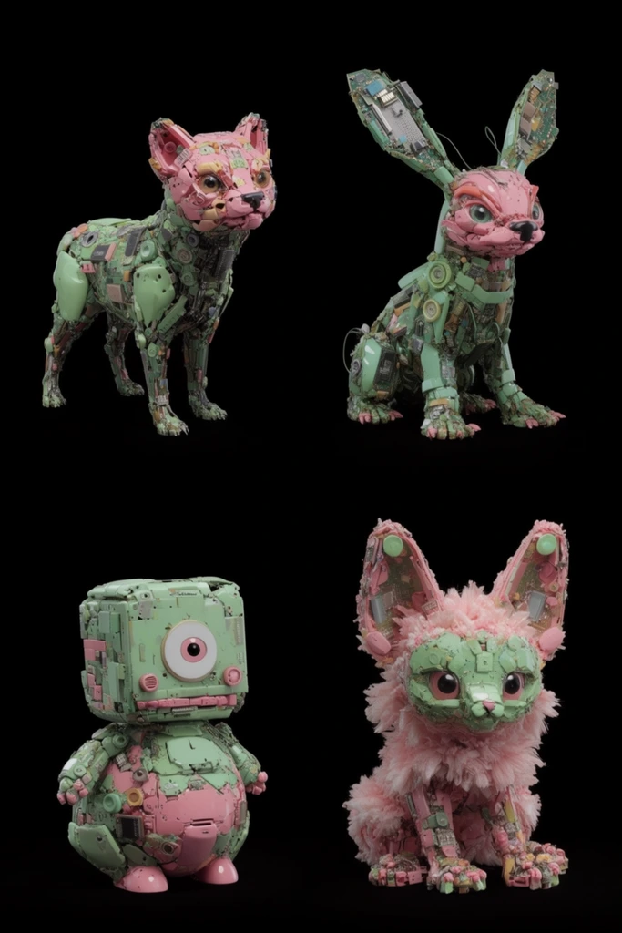 Translucent Bio-Cyber Assemblage style AI image example 3