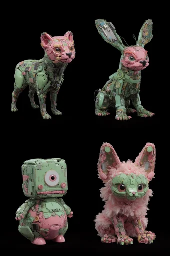 Translucent Bio-Cyber Assemblage style AI image example 3