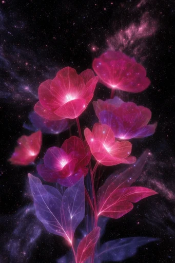 Ethereal Cosmic Luminescence style reference image — bioluminescent textures