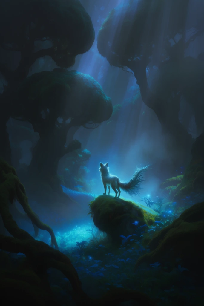 Bioluminescent Abyssal Mysticism style AI image example 3