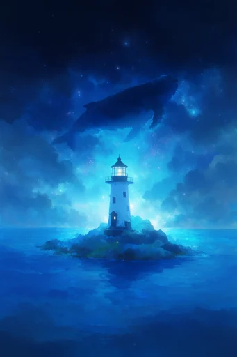 Bioluminescent Cosmic Abyss style reference image — ethereal atmospheric depth