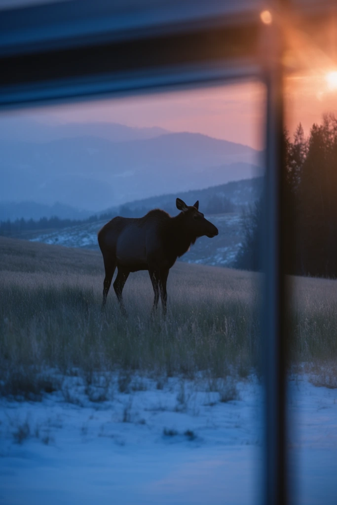 Cinematic Blue Solitude style AI image example 3