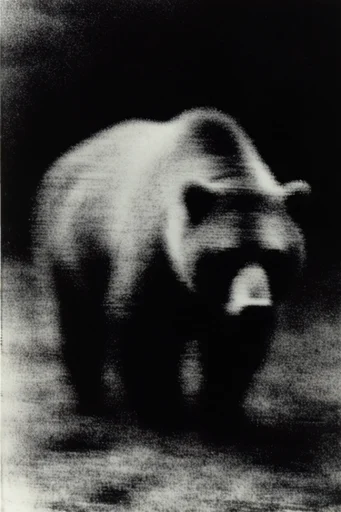 Monochrome Surrealist Noir style AI image example 3