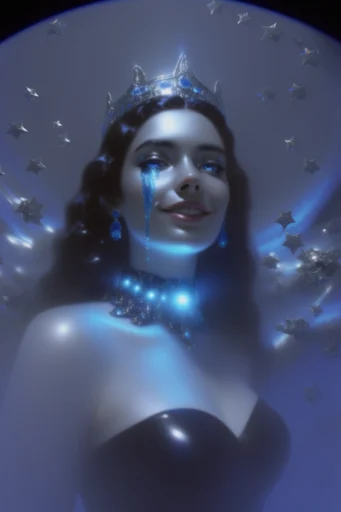 Ethereal Nocturnal Cyan style reference image — soft focused diffusion