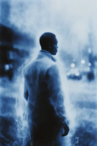 Ethereal Nocturnal Cyan style reference image — monochromatic cyan