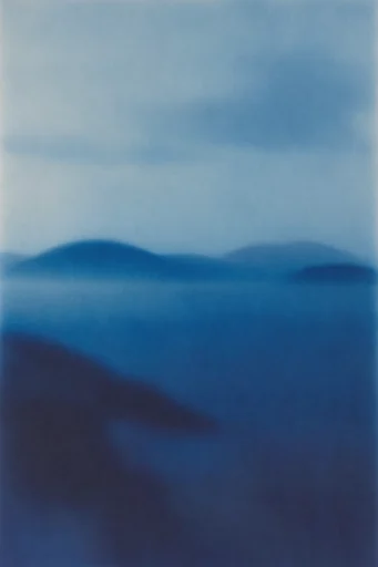 Spectral Indigo Noir style reference image — deep indigo and cobalt palette