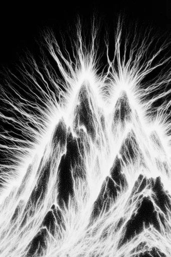 Electric Noir Resonance style reference image — high contrast monochromatic
