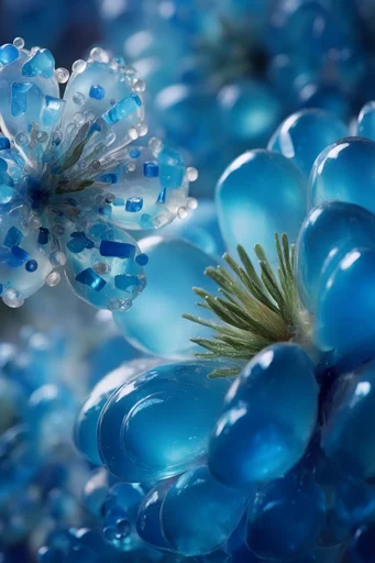 Visceral Cobalt Macro style reference image — intricate geometric patterns