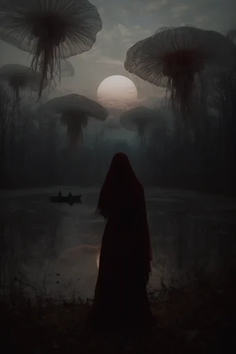 Crimson Gothic Noir style reference image — gothic dark romanticism