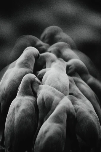 Tactile Monochrome Noir style AI image example 3