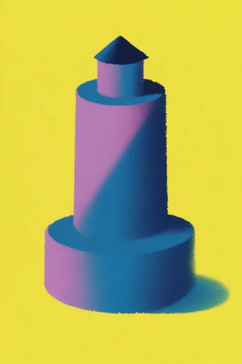 Chromatic Grain Minimalism style reference image — soft noise