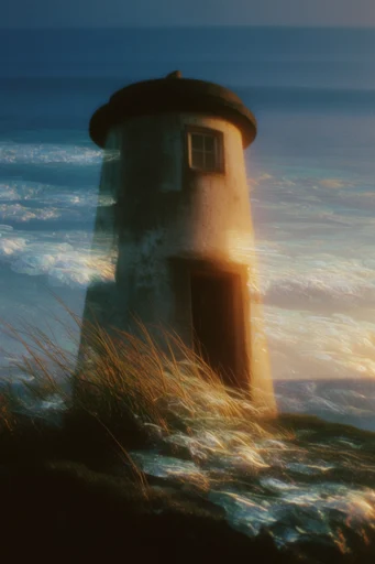 Ethereal Nocturnal Analog style reference image — dreamy double exposure
