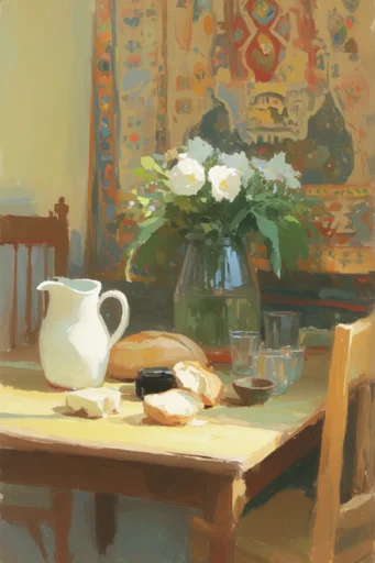 Textured Painterly Vignettes style reference image — painterly texture