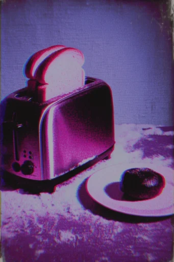 Neon Nocturnal Lo-Fi style reference image — duotone magenta and violet
