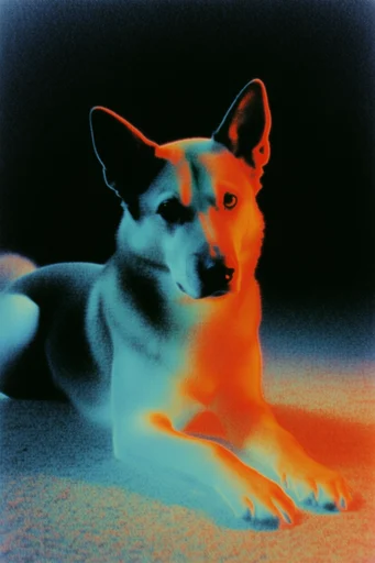 Spectral Thermal Noir style reference image — chromatic aberration