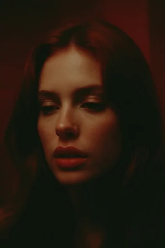 Cinematic Crimson Noir style reference image — surrealist editorial photography