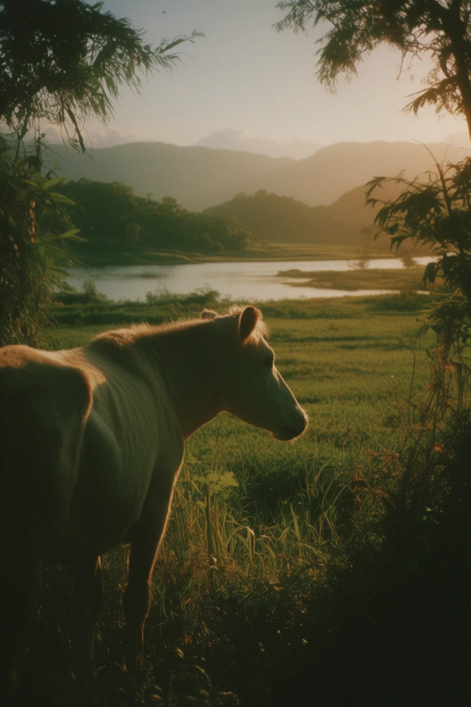 Nostalgic Pastoral Golden-Hour style AI image example 3