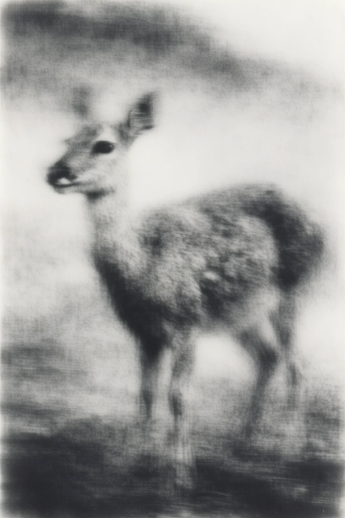Ethereal Monochrome Noir style AI image example 3