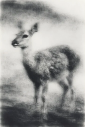 Ethereal Monochrome Noir style reference image — soft-focus silhouettes