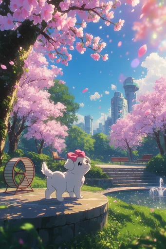 Vibrant Anime Dreamscapes style reference image — cinematic composition