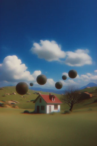 Nostalgic Surrealist Dreamscapes style AI image example 4