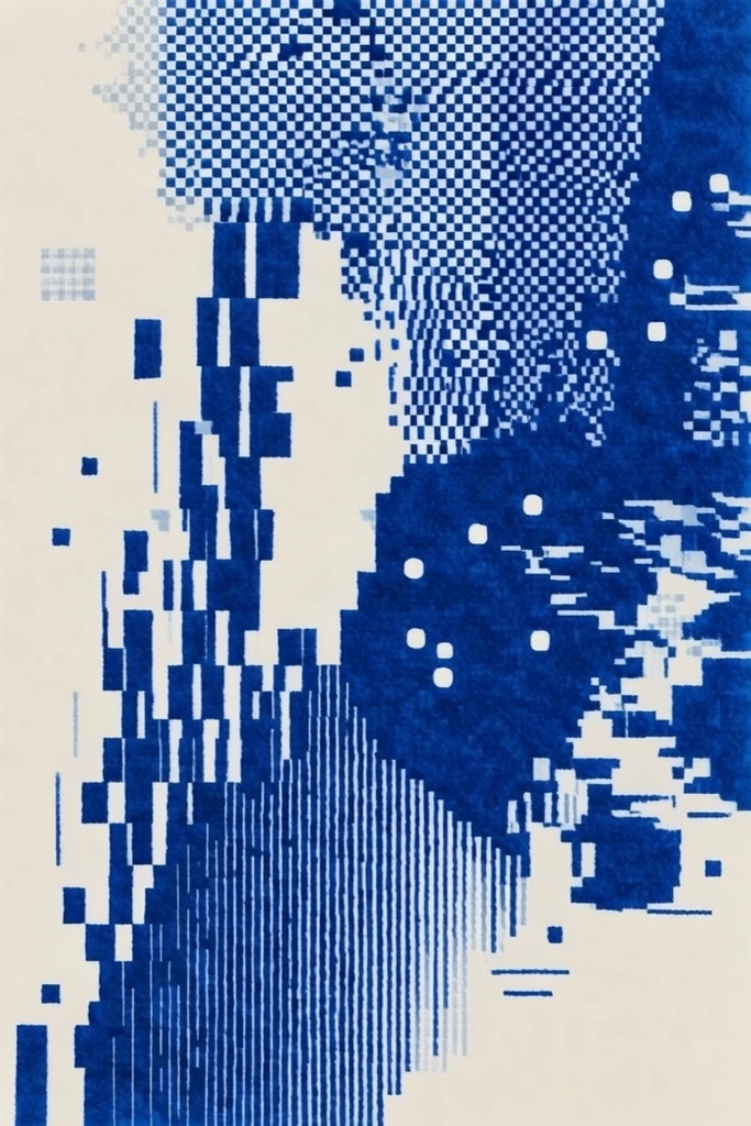 Digital Risograph Minimalism style AI image example 2