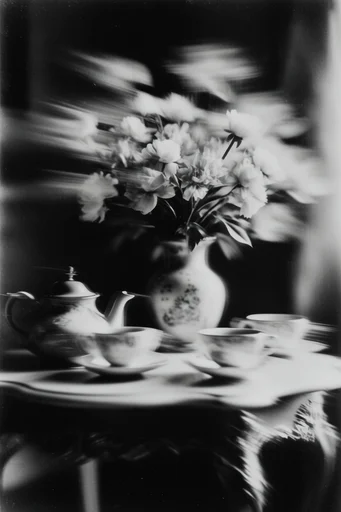 Spectral Kinetic Monochrome style reference image — high-contrast black and white