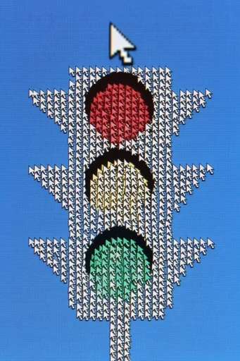 Retro Cursor Surrealism style reference image — CRT monitor texture