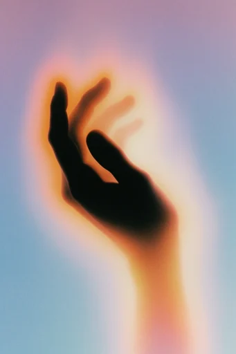 Thermal Ethereal Noir style reference image — risograph print texture
